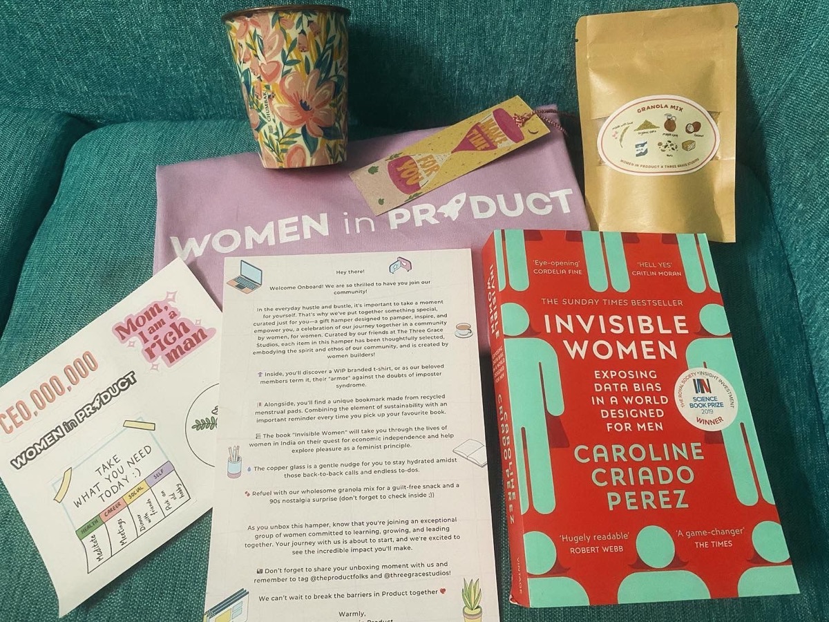 Women In Product onboarding kit curated by Three Grace Studios